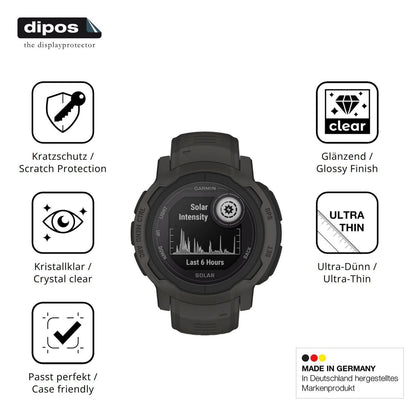 6x Schutzfolie klar für Garmin Instinct 2 Solar Di (7)