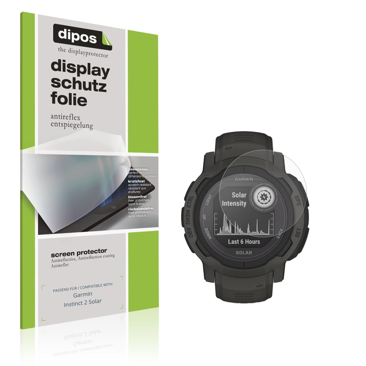 6x Schutzfolie matt für Garmin Instinct 2 Solar Di (1)