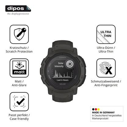 6x Schutzfolie matt für Garmin Instinct 2 Solar Di (7)