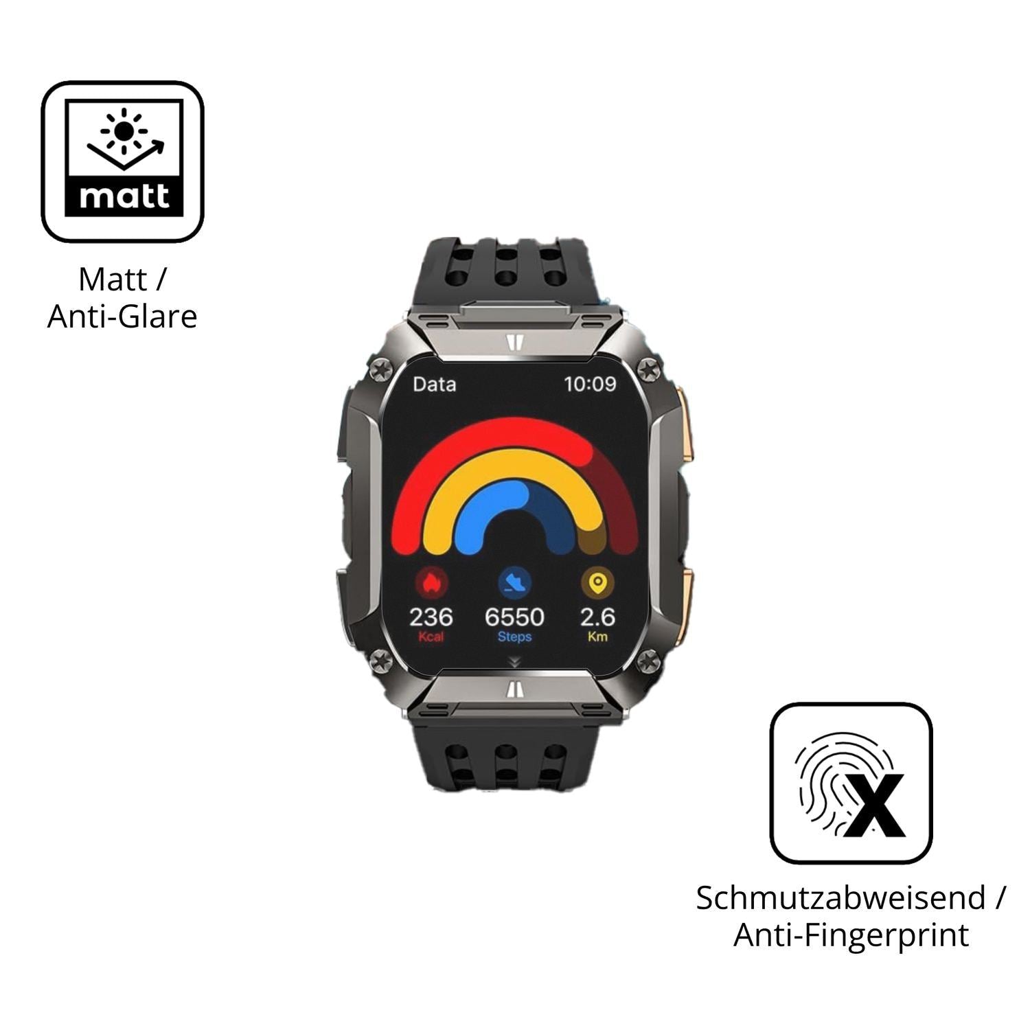 6x Schutzfolie matt für AIMIUVEI 2.01 Zoll Smartwa (5)
