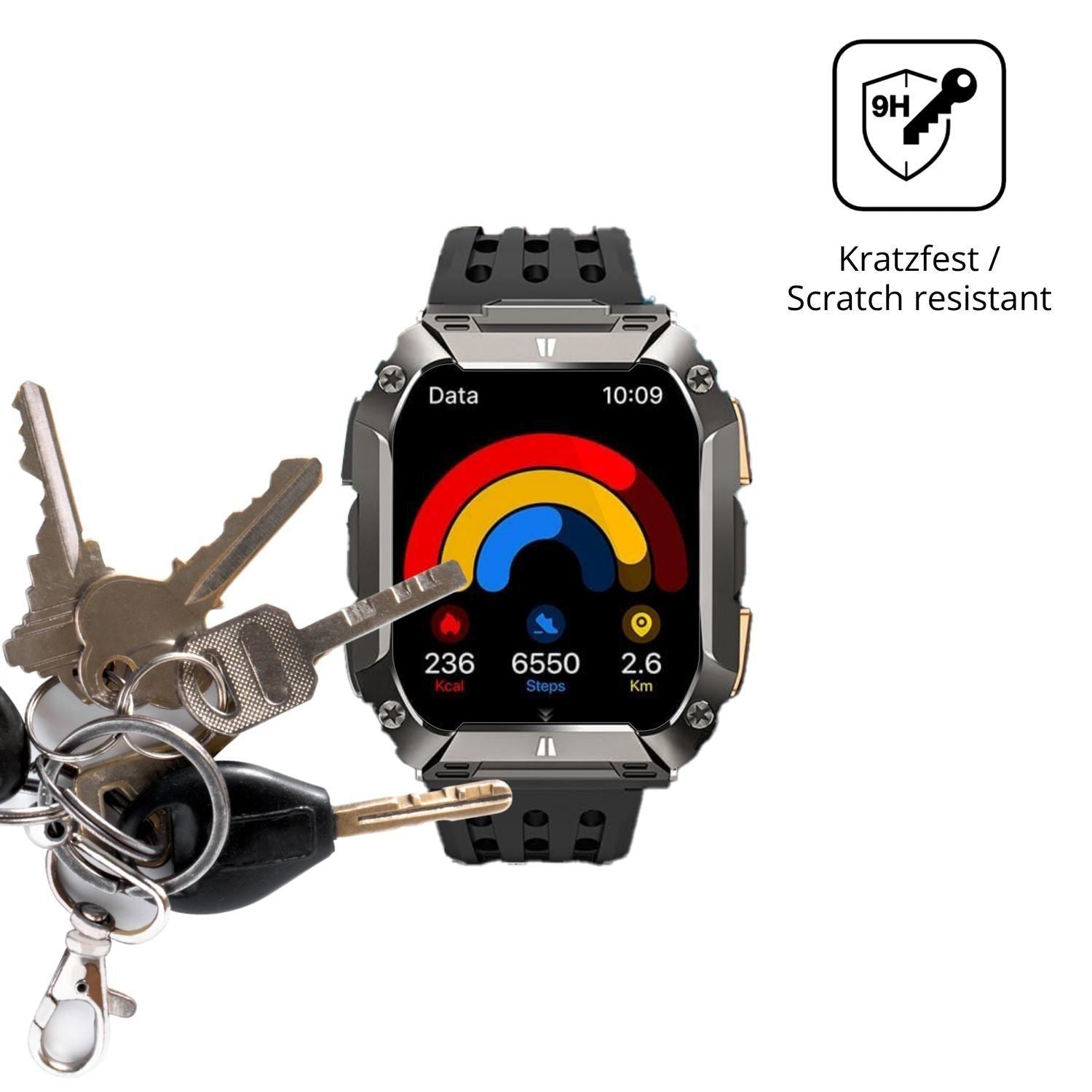 2x 9H Schutzfolie für AIMIUVEI 2.01 Zoll Smartwatc (3)