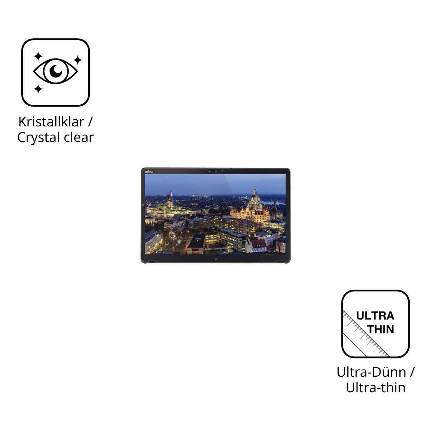 2x Schutzfolie klar für Fujitsu Stylistic Q739 Dis (5)