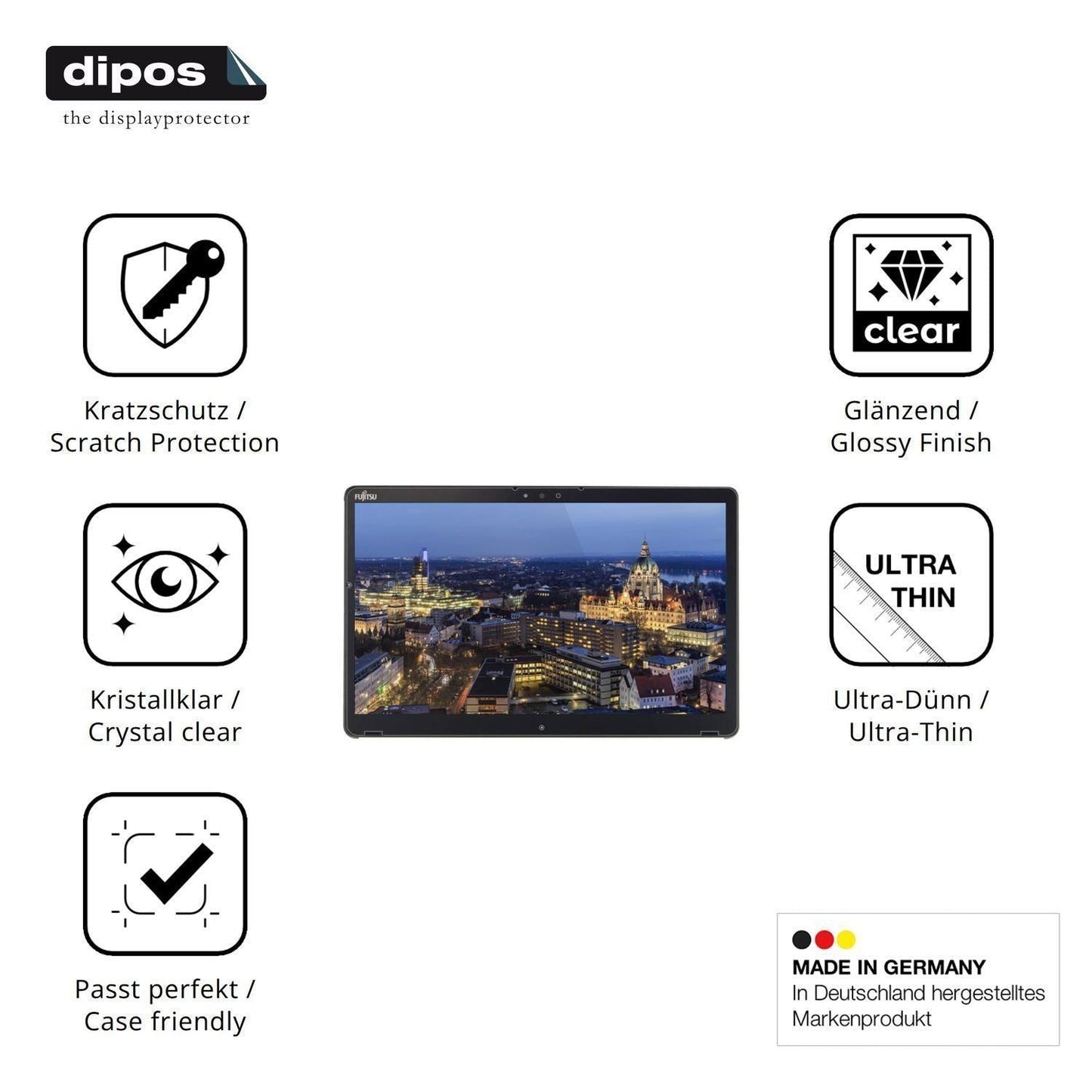 2x Schutzfolie klar für Fujitsu Stylistic Q739 Dis (7)