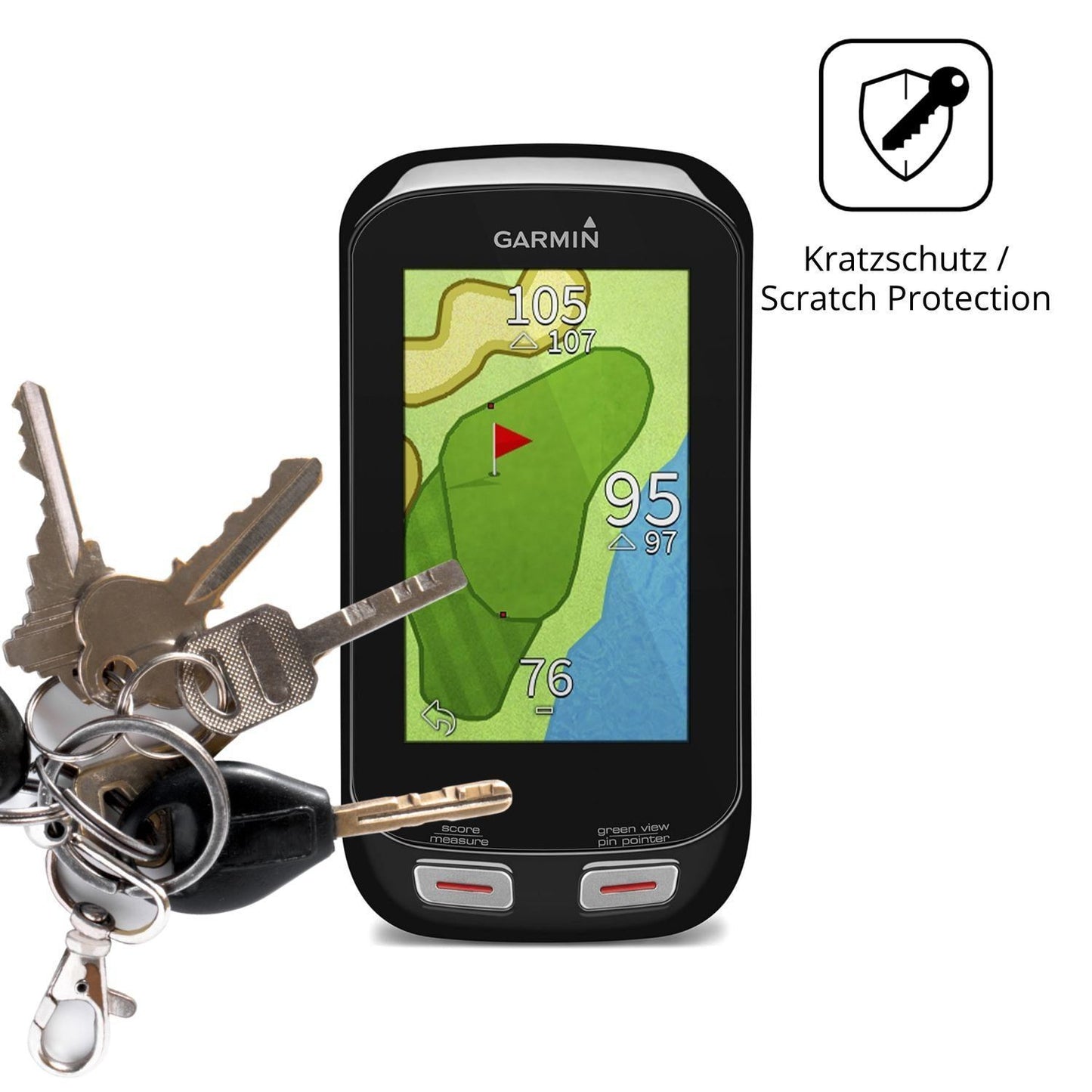 2x Schutzfolie klar für Garmin Approach G8 Display (4)