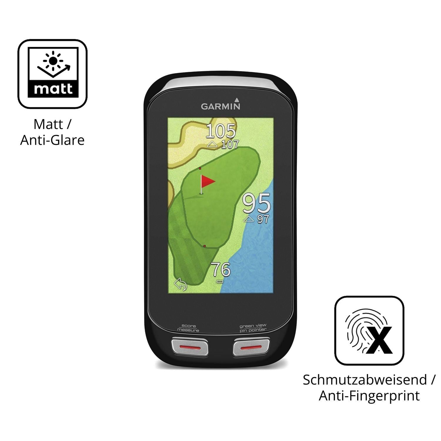 2x 9H Schutzfolie matt für Garmin Approach G8 Panz (5)