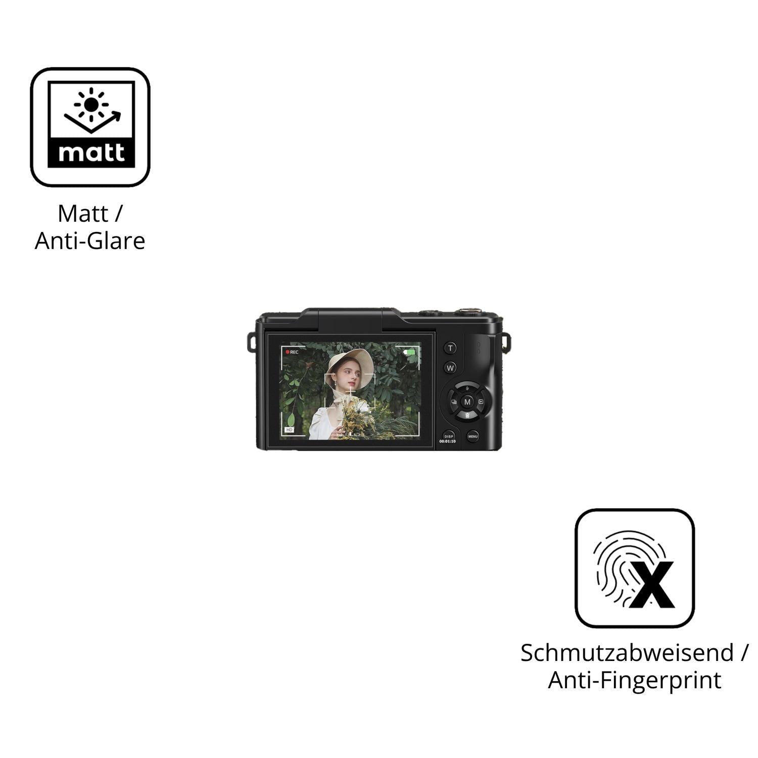 2x 9H Schutzfolie matt für ZMOQNG BDF321 Mini Kame (5)