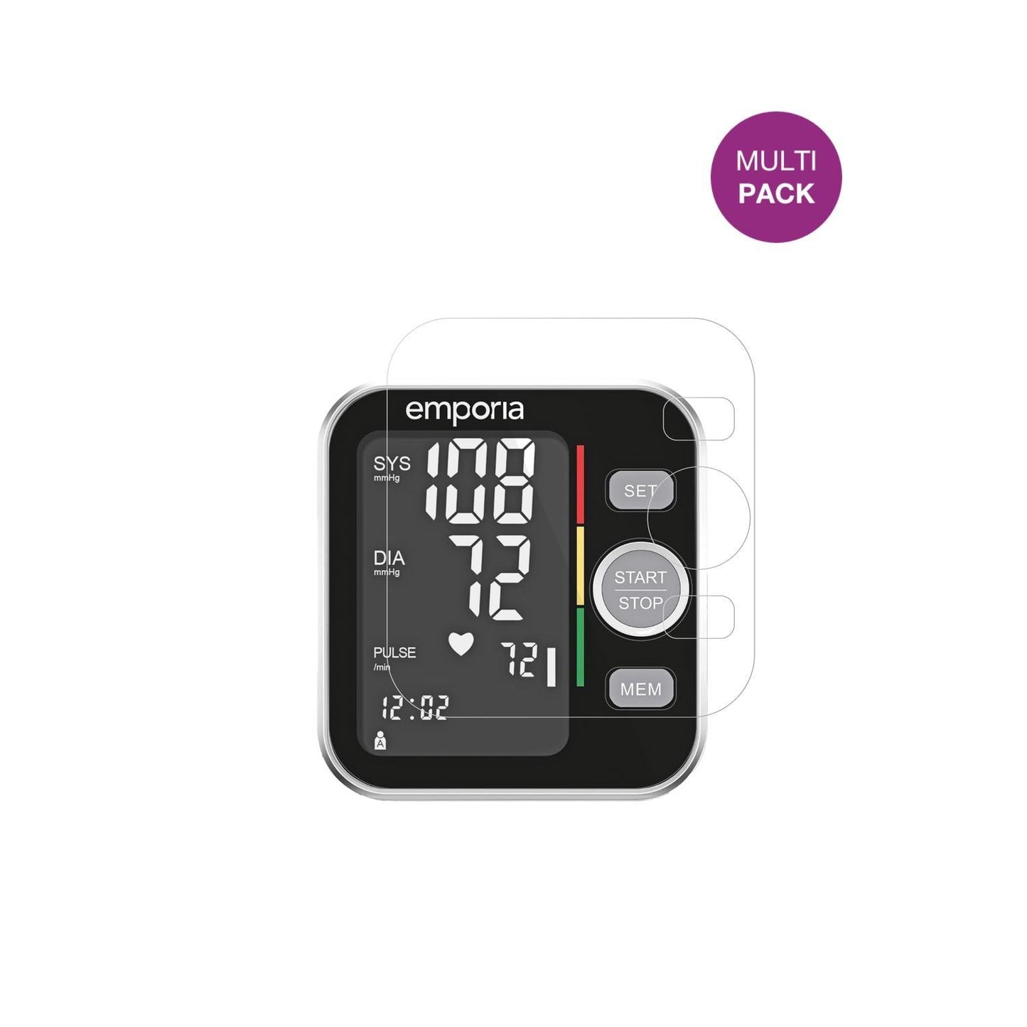 4x Schutzfolie klar für Emporia BPM-V20 Display-Sc (2)