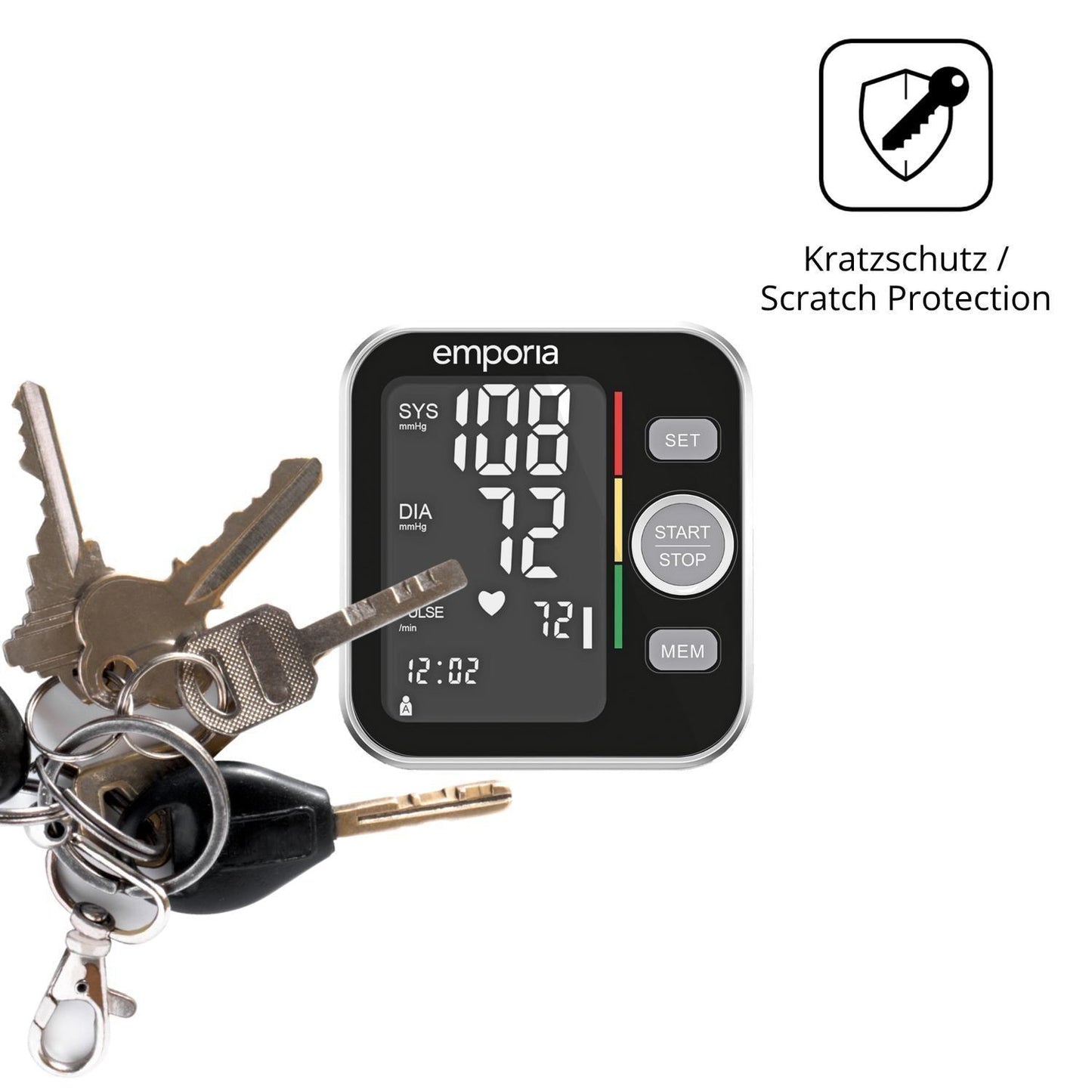 4x Schutzfolie klar für Emporia BPM-V20 Display-Sc (4)