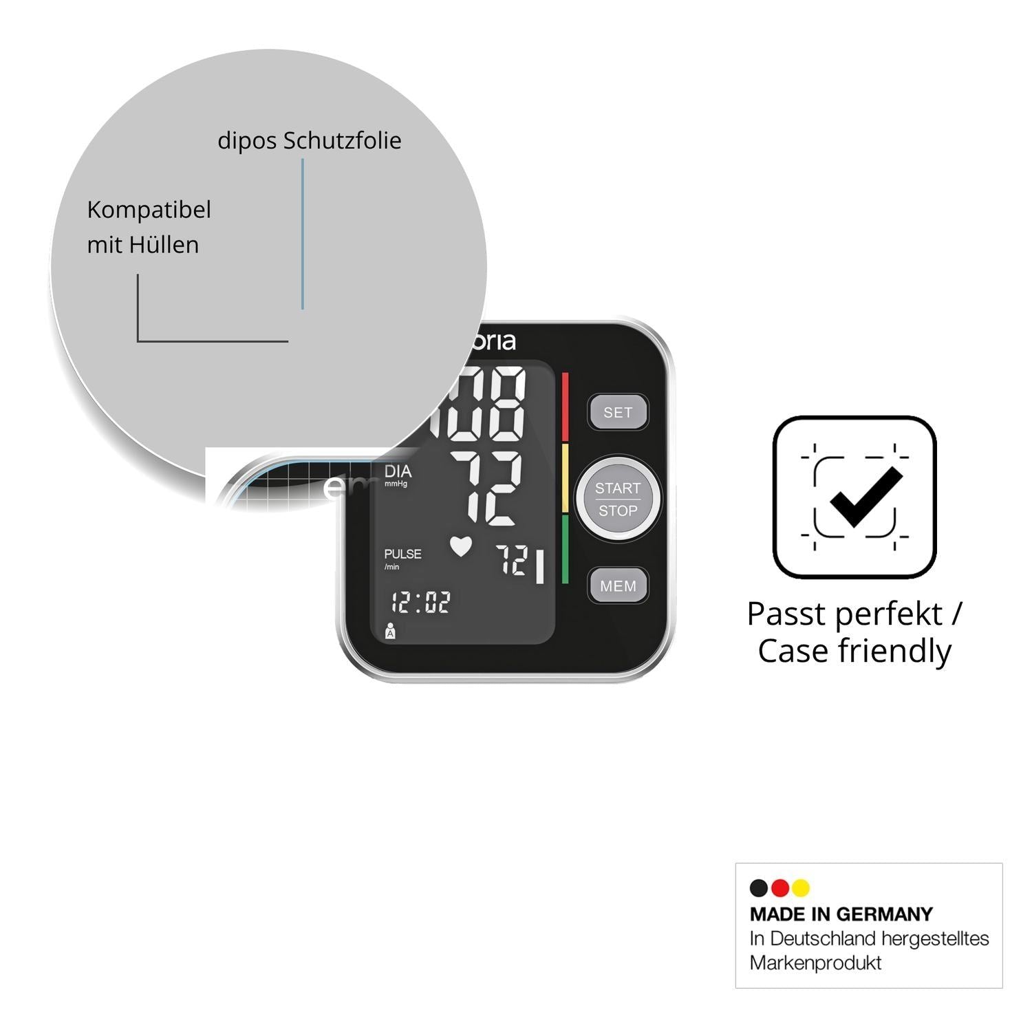 4x Schutzfolie klar für Emporia BPM-V20 Display-Sc (6)
