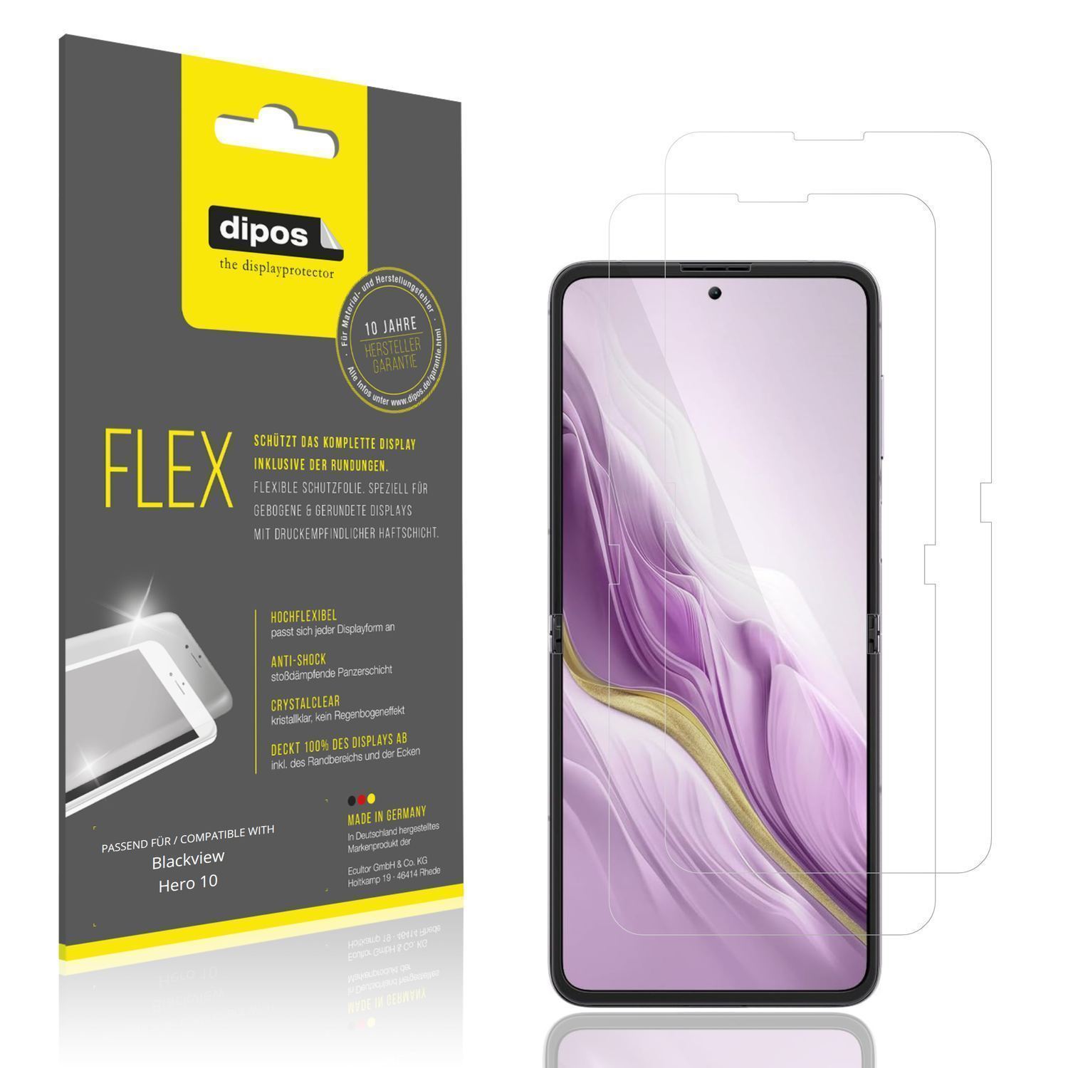 2x 3D Full Cover Schutzfolie für Blackview Hero 10 (1)