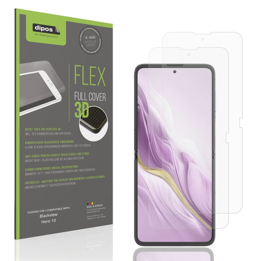 2x Full Cover Schutzfolie matt für Blackview Hero  (1)