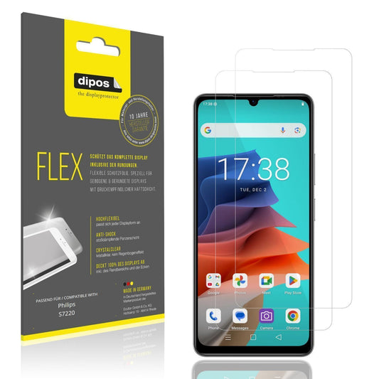 2x 3D Full Cover Schutzfolie für Philips S7220 (1)