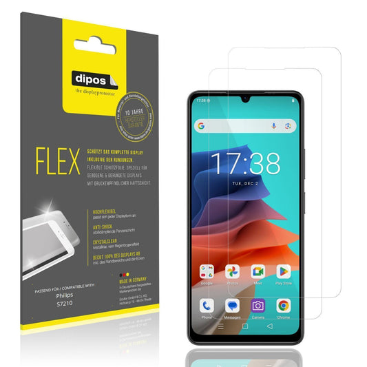 2x 3D Full Cover Schutzfolie für Philips S7210 (1)