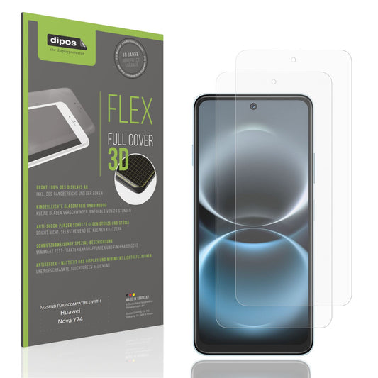 2x Full Cover Schutzfolie matt für Huawei Nova Y74 (1)