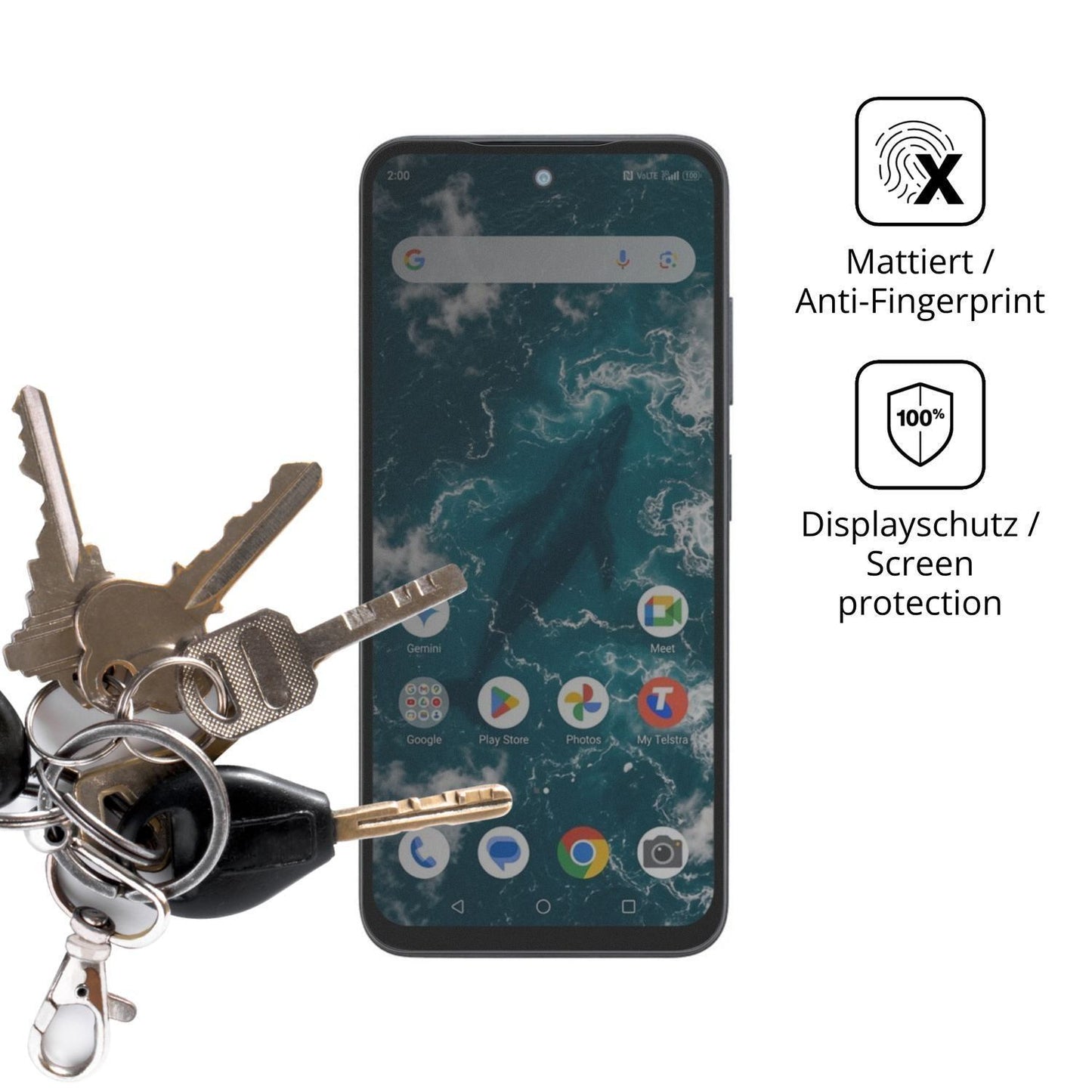 Blickschutzfolie für Telstra T-Elite 2 5G matt Sch (3)