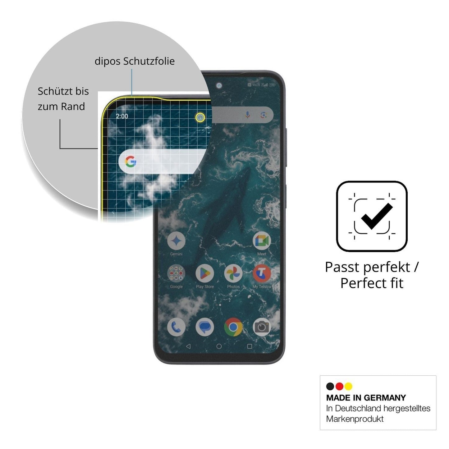 Blickschutzfolie für Telstra T-Elite 2 5G matt Sch (4)
