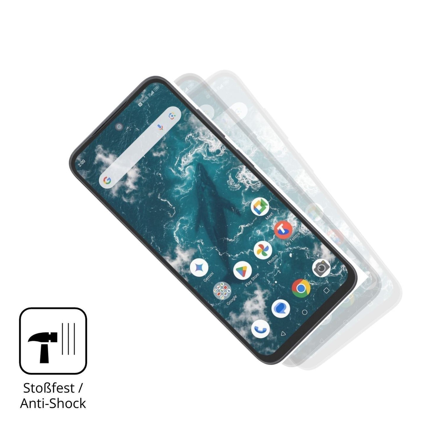 2x 9H Schutzfolie matt für Telstra T-Elite 2 5G Pa (4)