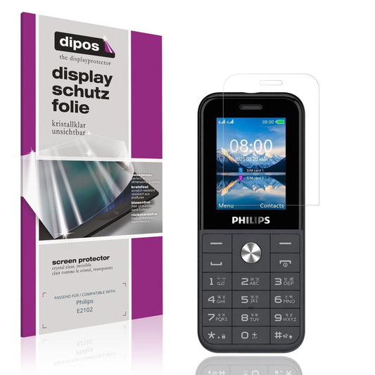 4x Schutzfolie klar für Philips E2102 Display-Schu (1)