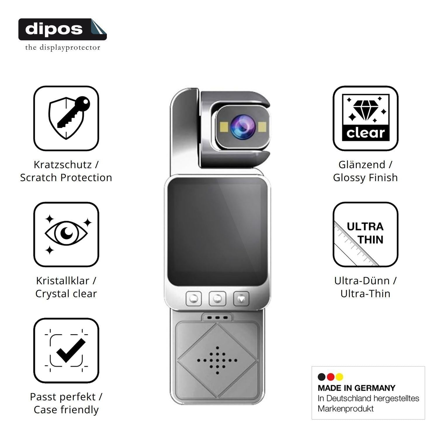 4x Schutzfolie klar für ARMYJY Clip-On Body Cam Di (7)