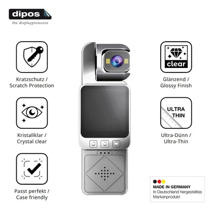4x Schutzfolie klar für ARMYJY Clip-On Body Cam Di (7)