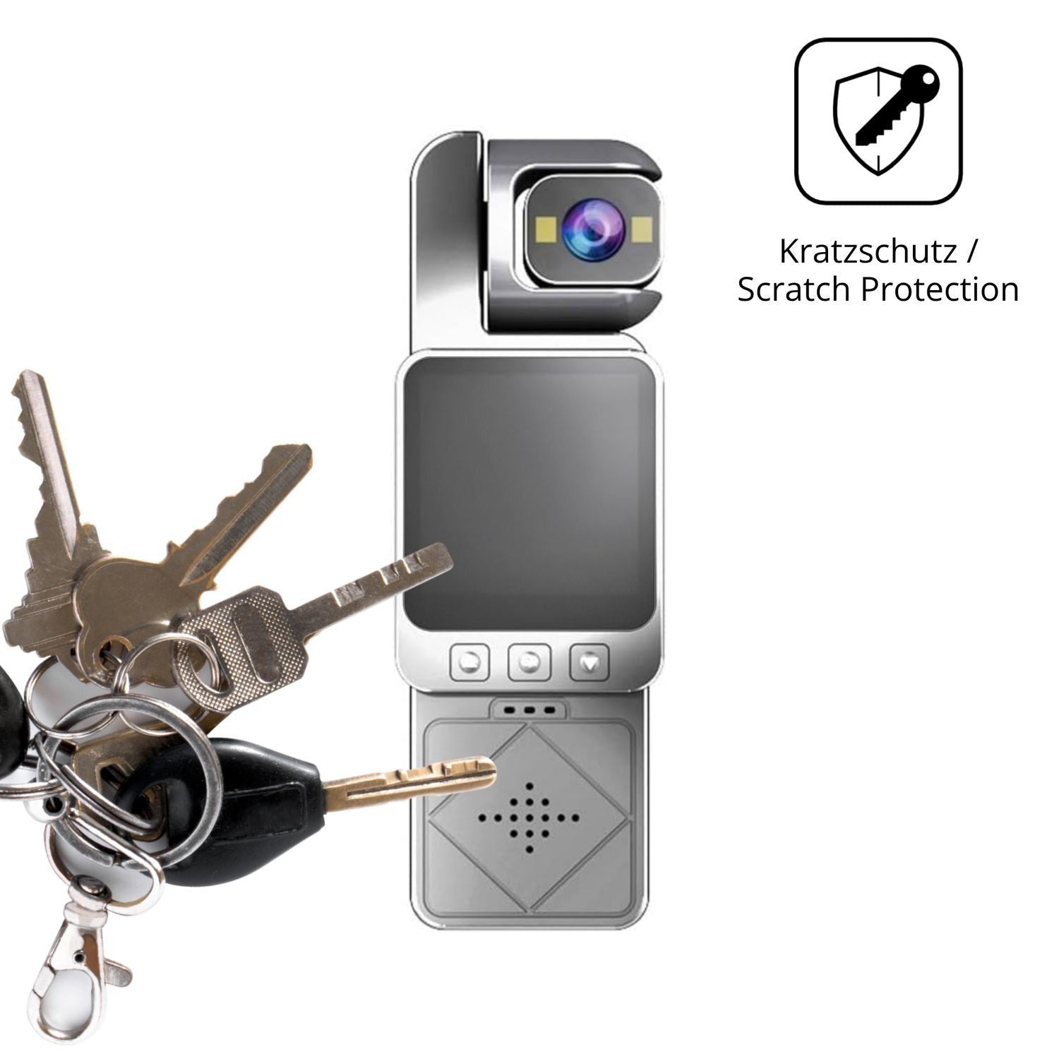 4x Schutzfolie matt für ARMYJY Clip-On Body Cam Di (4)