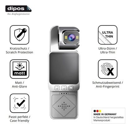 4x Schutzfolie matt für ARMYJY Clip-On Body Cam Di (7)