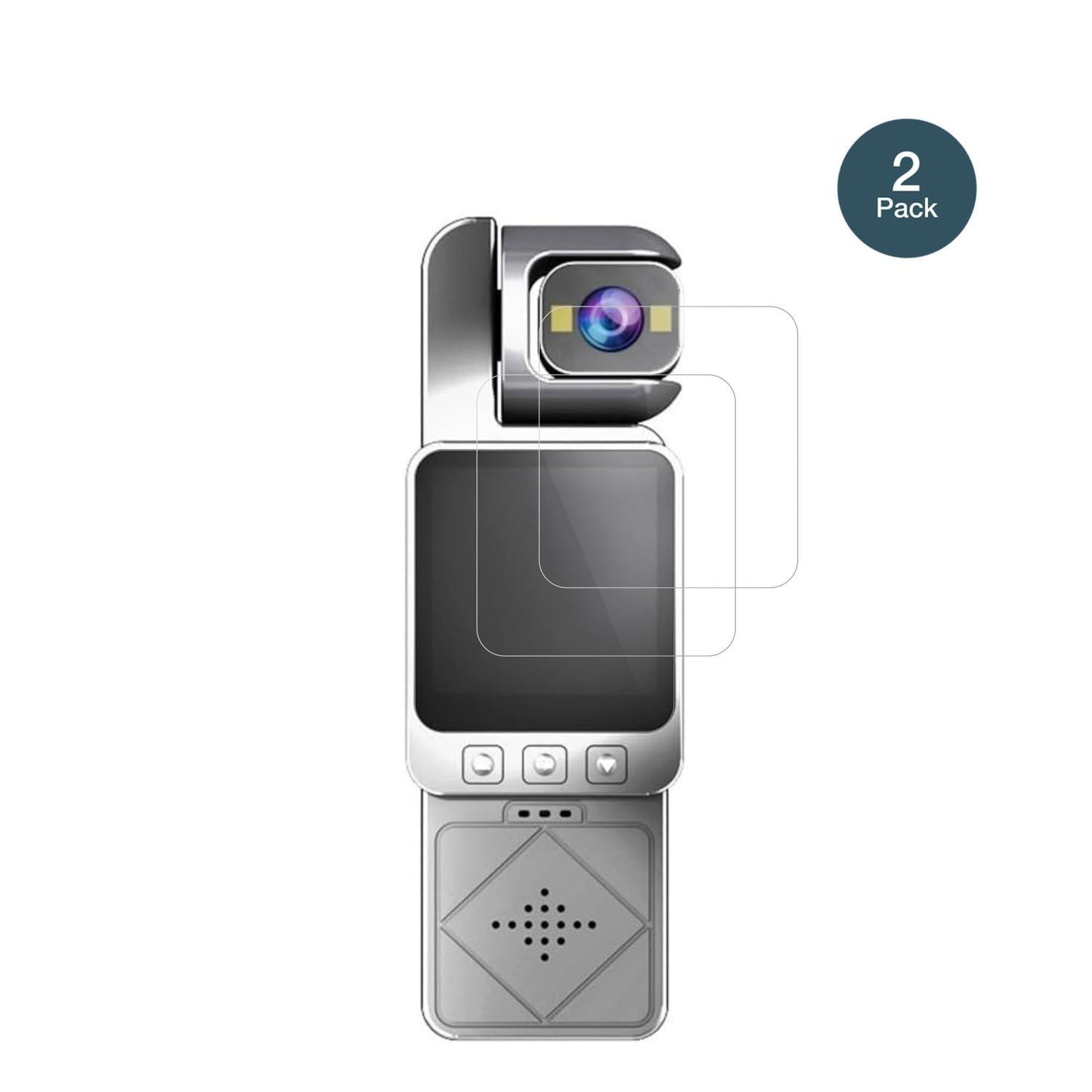 2x 9H Schutzfolie für ARMYJY Clip-On Body Cam Panz (2)