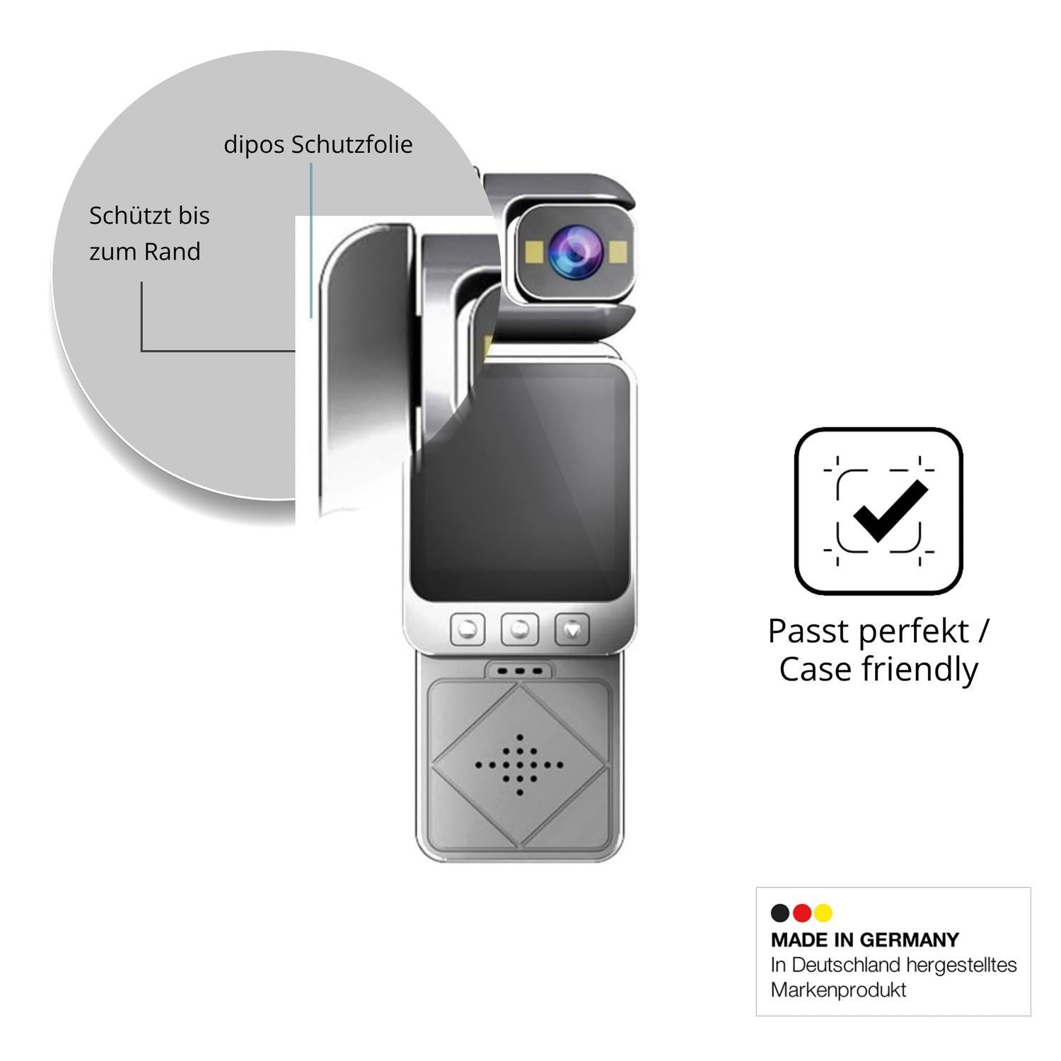 2x 9H Schutzfolie für ARMYJY Clip-On Body Cam Panz (6)