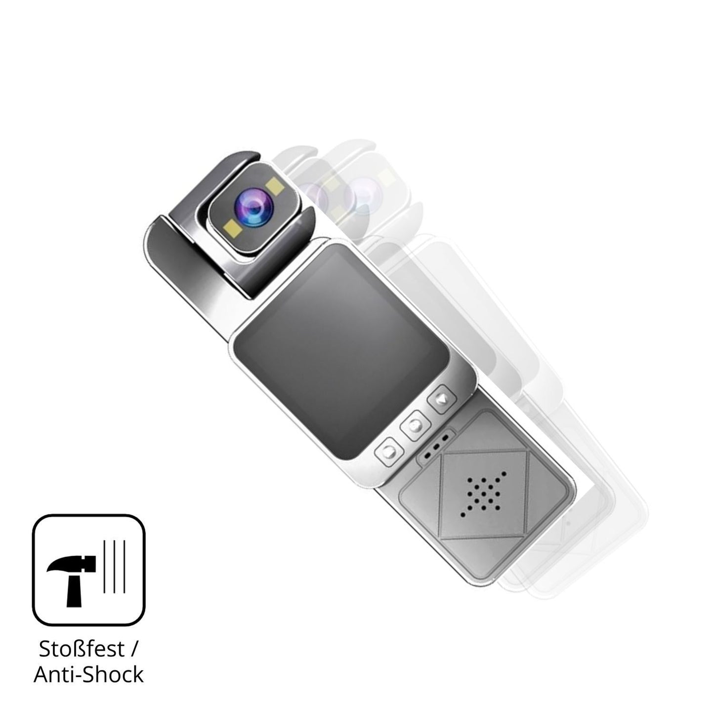 2x 9H Schutzfolie matt für ARMYJY Clip-On Body Cam (4)