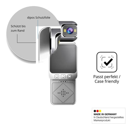 2x 9H Schutzfolie matt für ARMYJY Clip-On Body Cam (6)