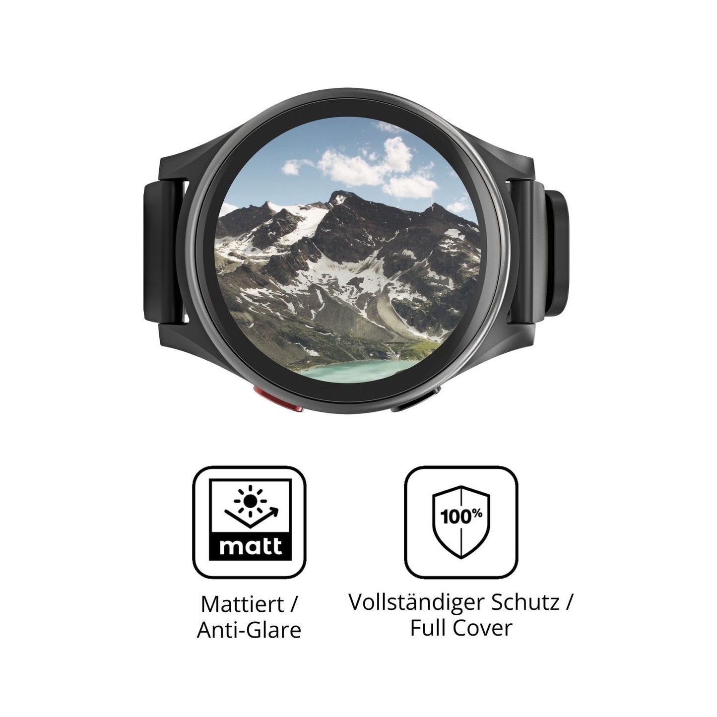 2x Full Cover Schutzfolie matt für 29 mm Durchmess (5)