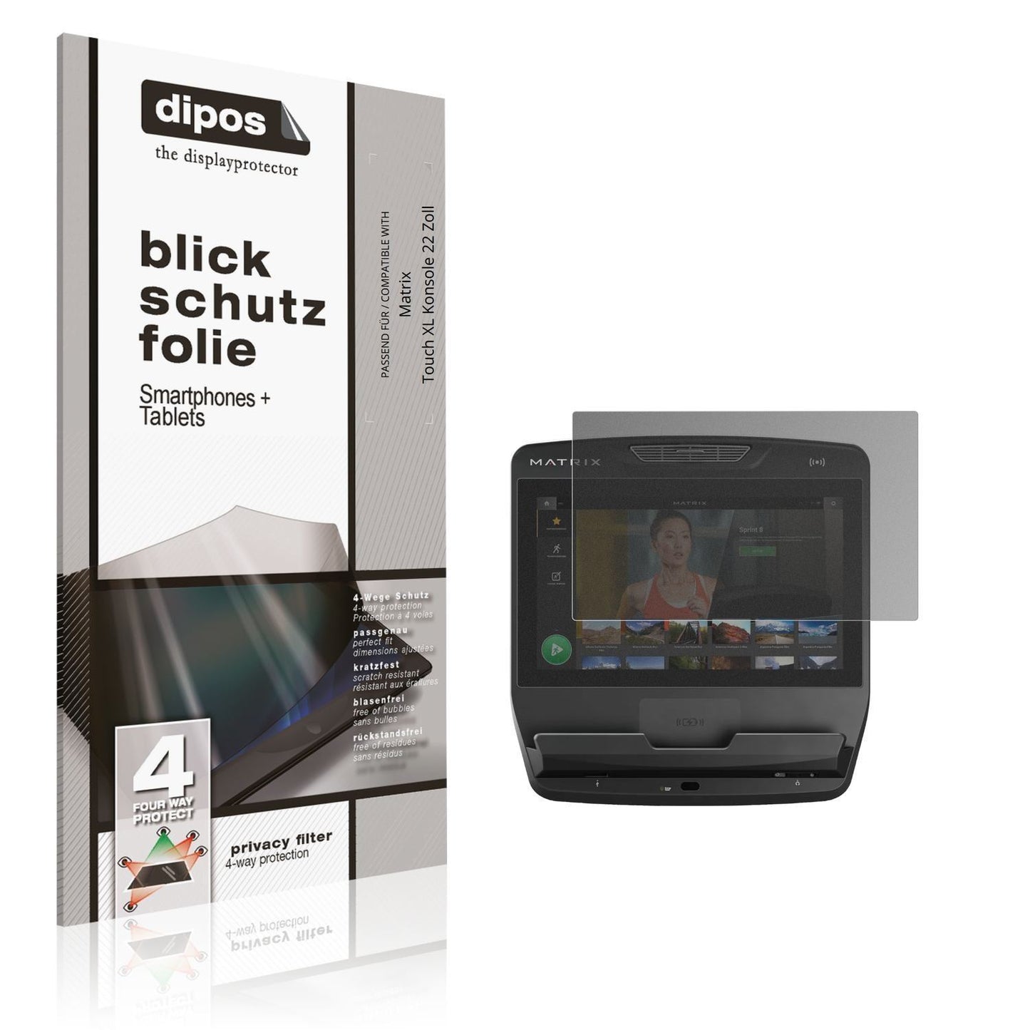Blickschutzfolie für Matrix Touch XL Konsole 22 Zo (1)