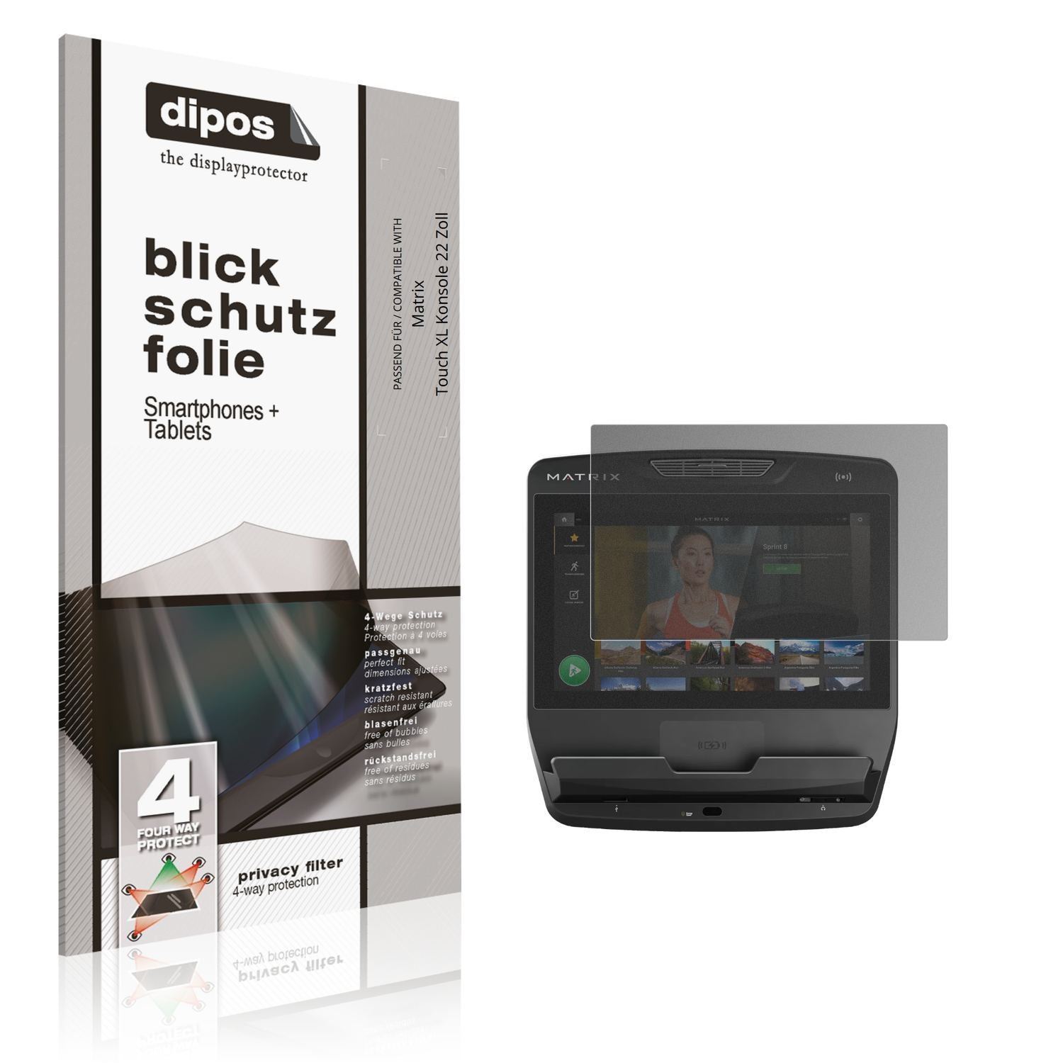 Blickschutzfolie für Matrix Touch XL Konsole 22 Zo (1)