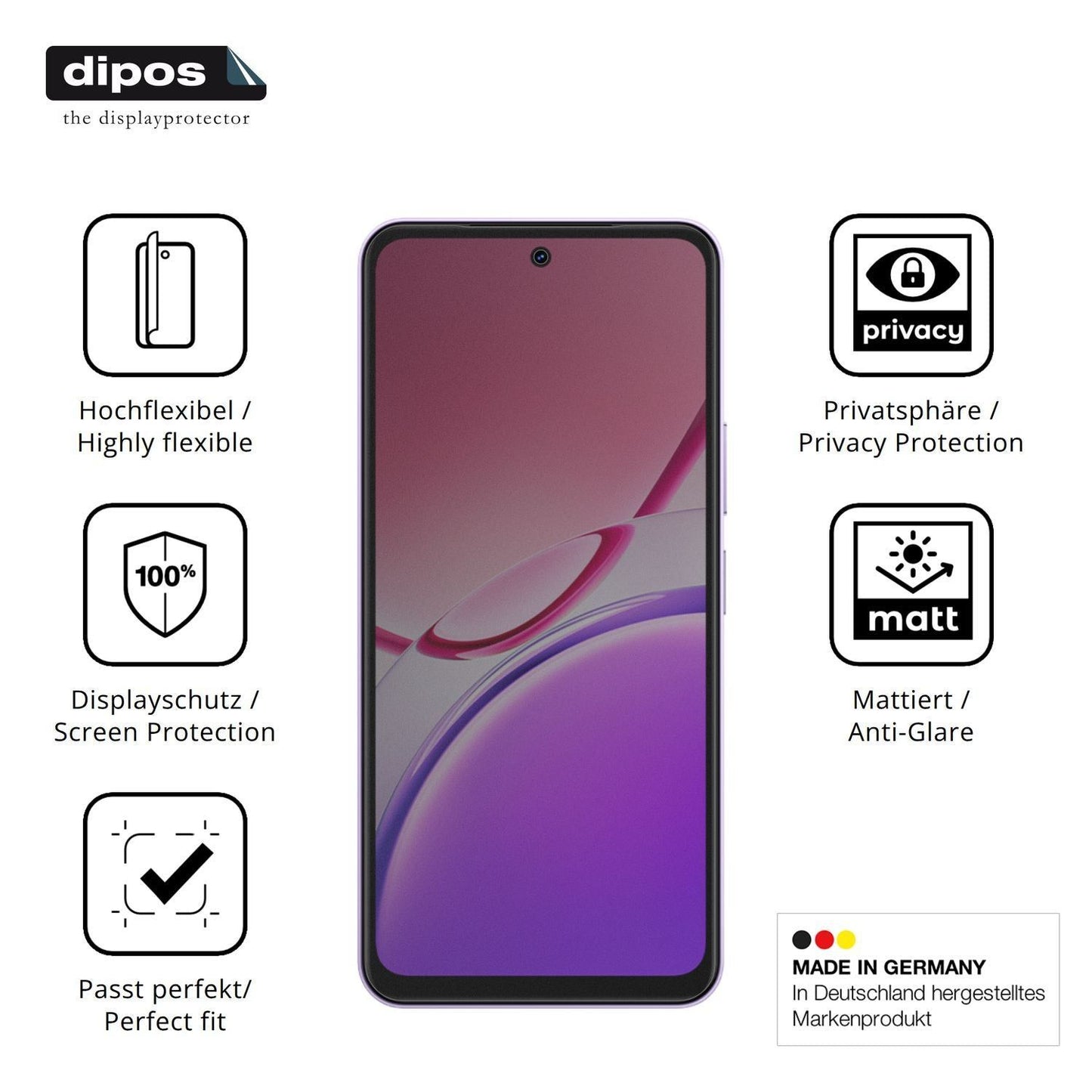 Full Cover Privacy Blickschutzfolie für Vivo Y31s  (5)