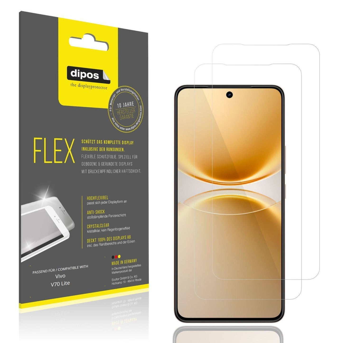 2x 3D Full Cover Schutzfolie für Vivo V70 Lite (1)