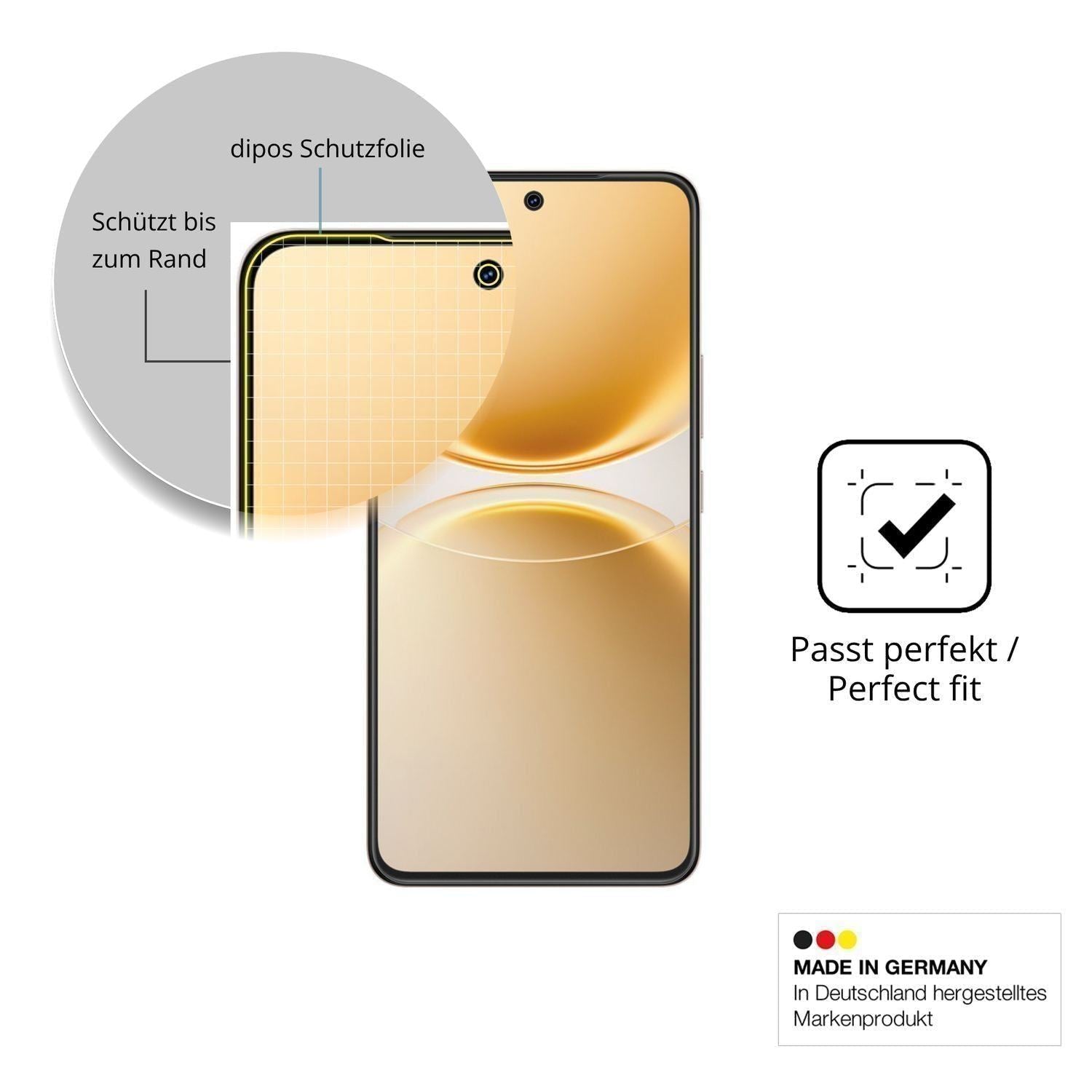 2x Full Cover Schutzfolie matt für Vivo V70 Lite (6)