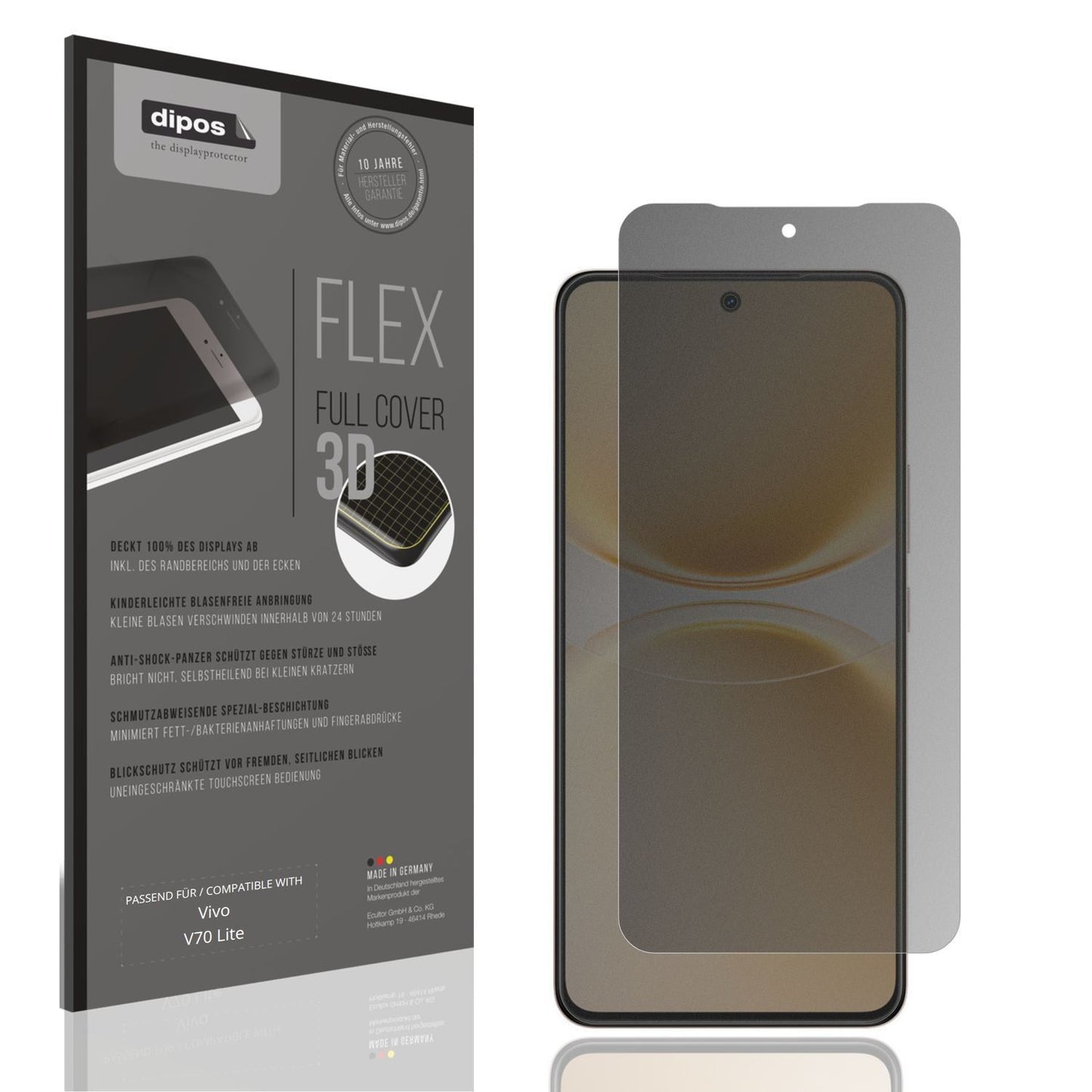 Full Cover Privacy Blickschutzfolie für Vivo V70 L (1)