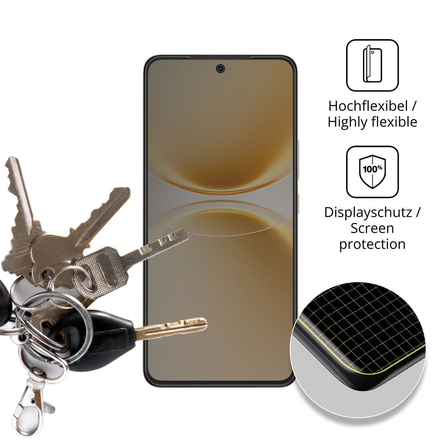 Full Cover Privacy Blickschutzfolie für Vivo V70 L (3)