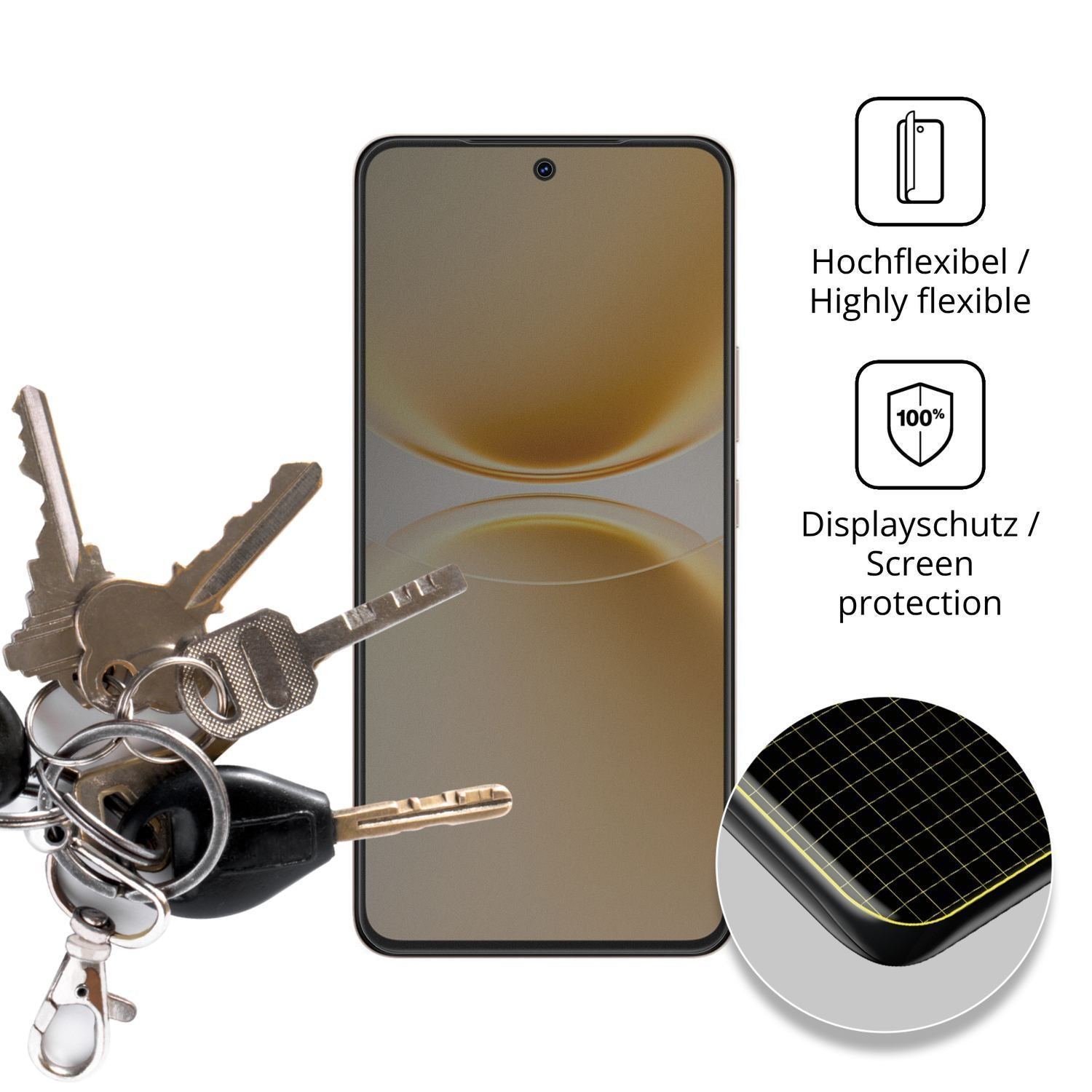 Full Cover Privacy Blickschutzfolie für Vivo V70 L (3)