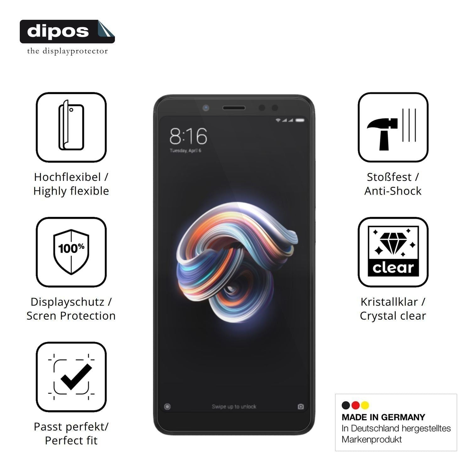 2x 3D Full Cover Schutzfolie für Xiaomi Redmi Note (7)