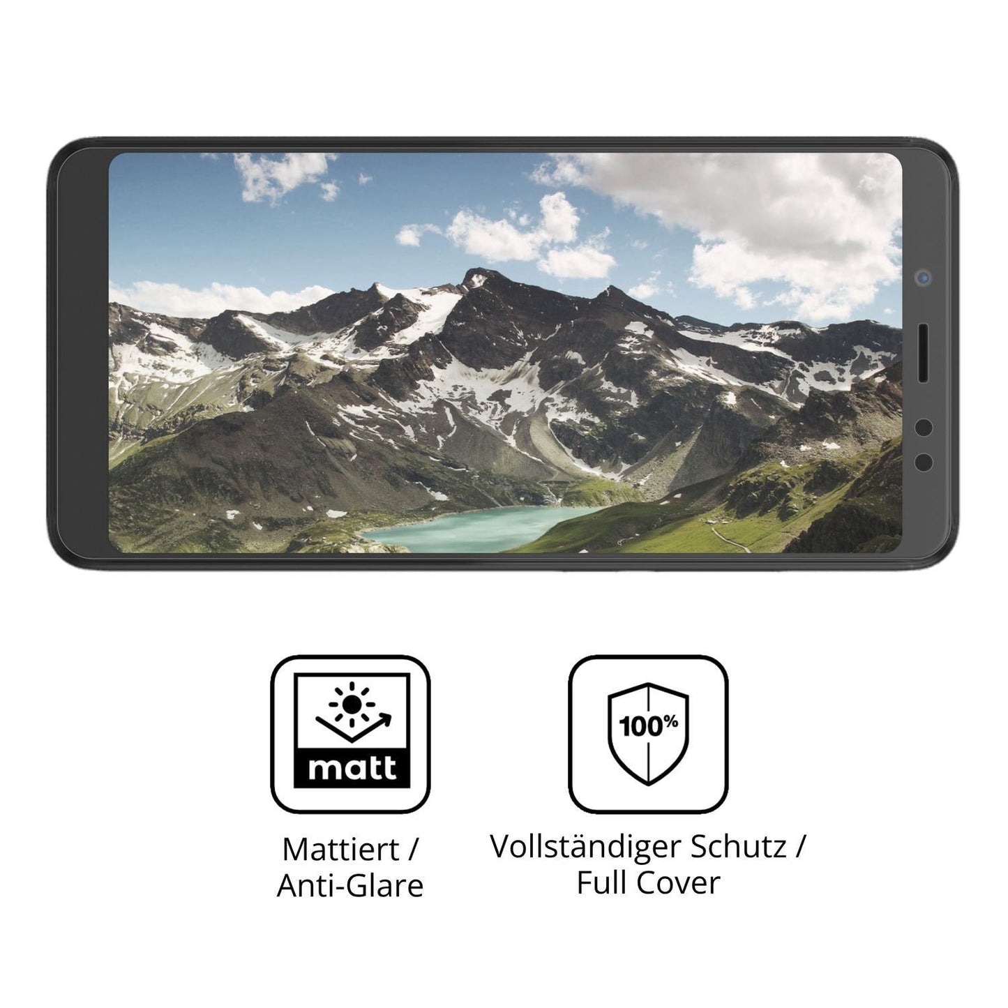 2x Full Cover Schutzfolie matt für Xiaomi Redmi No (5)