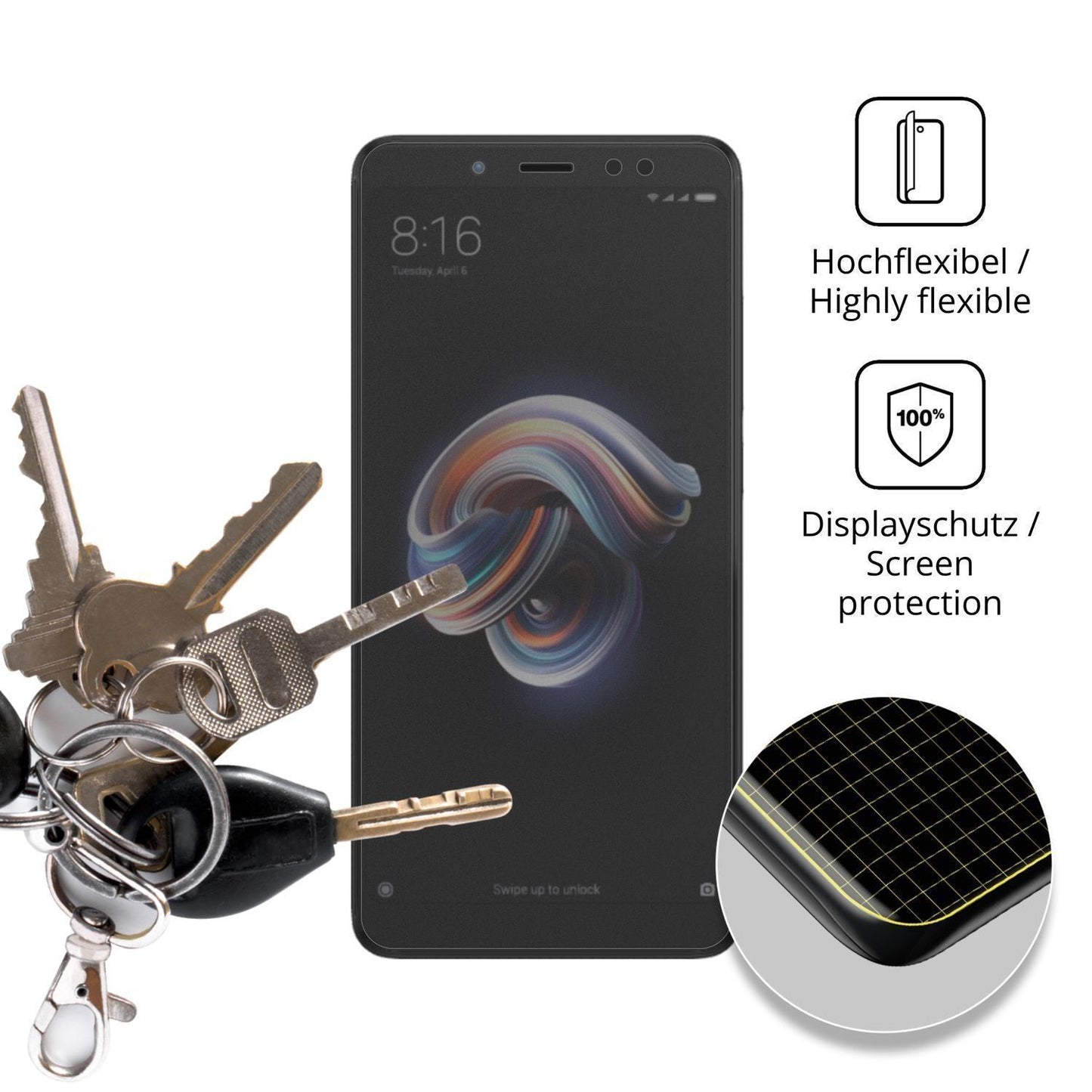 Full Cover Privacy Blickschutzfolie für Xiaomi Red (3)