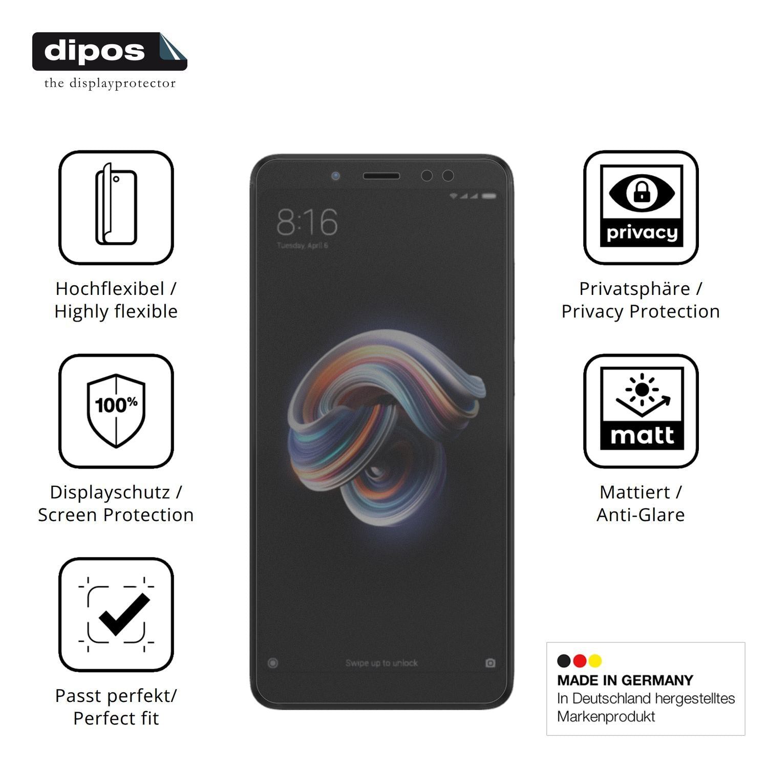 Full Cover Privacy Blickschutzfolie für Xiaomi Red (5)