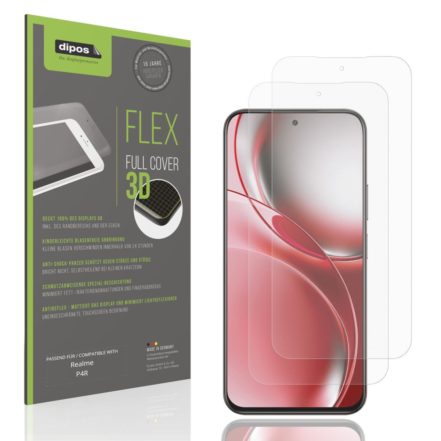 2x Full Cover Schutzfolie matt für Realme P4R (1)