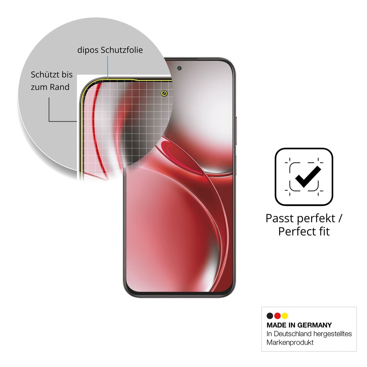 2x Full Cover Schutzfolie matt für Realme P4R (6)