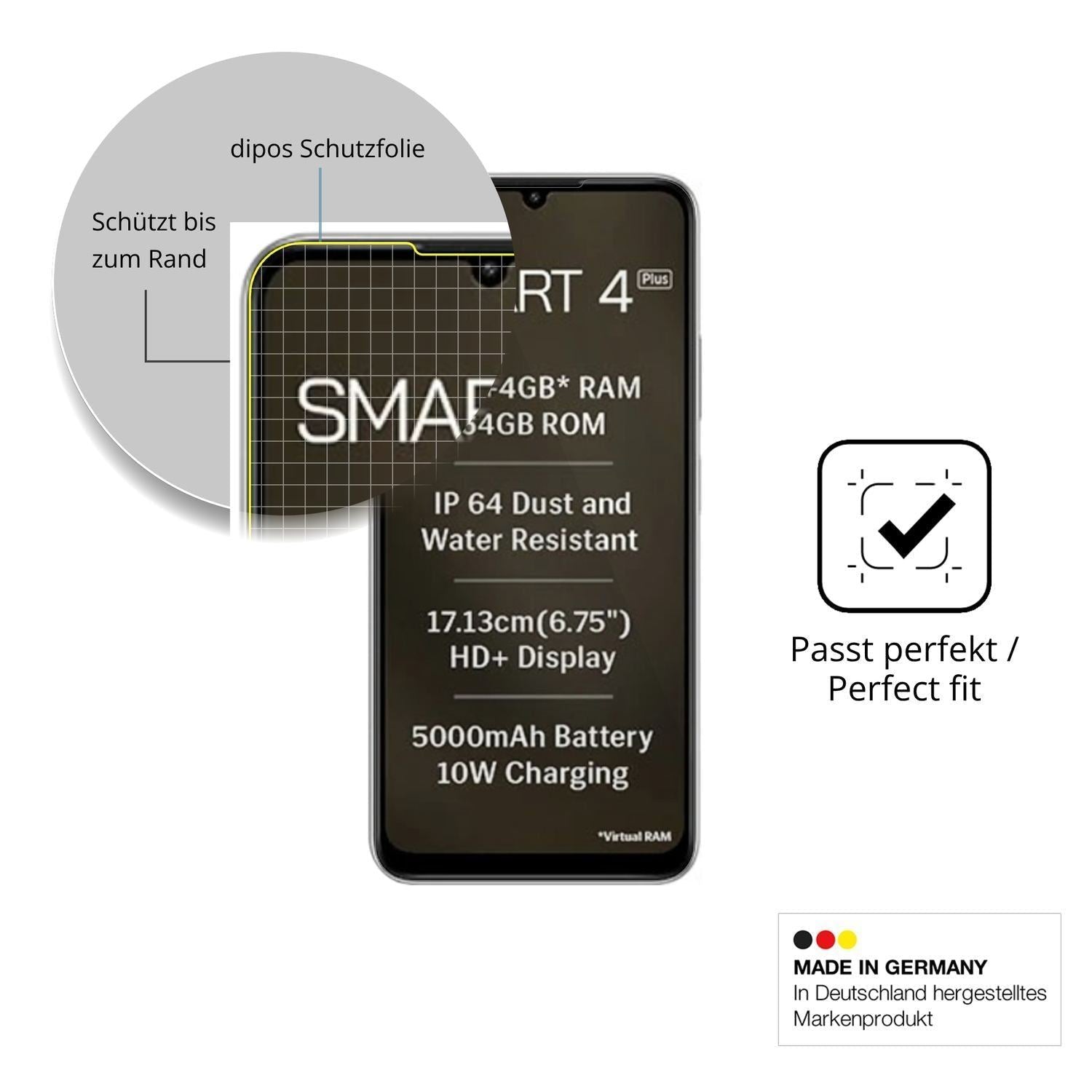 2x 3D Full Cover Schutzfolie für Lava Smart 4 Plus (6)