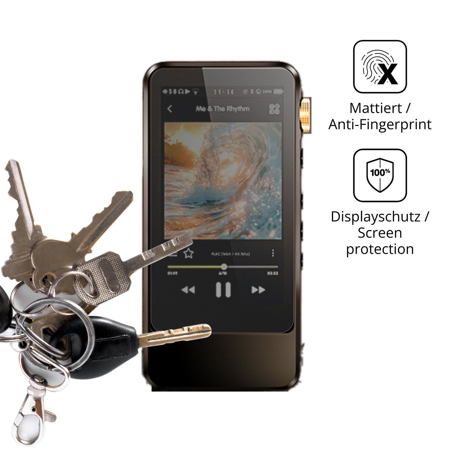 Blickschutzfolie für HIFI WALKER H20 Pro matt Schu (3)