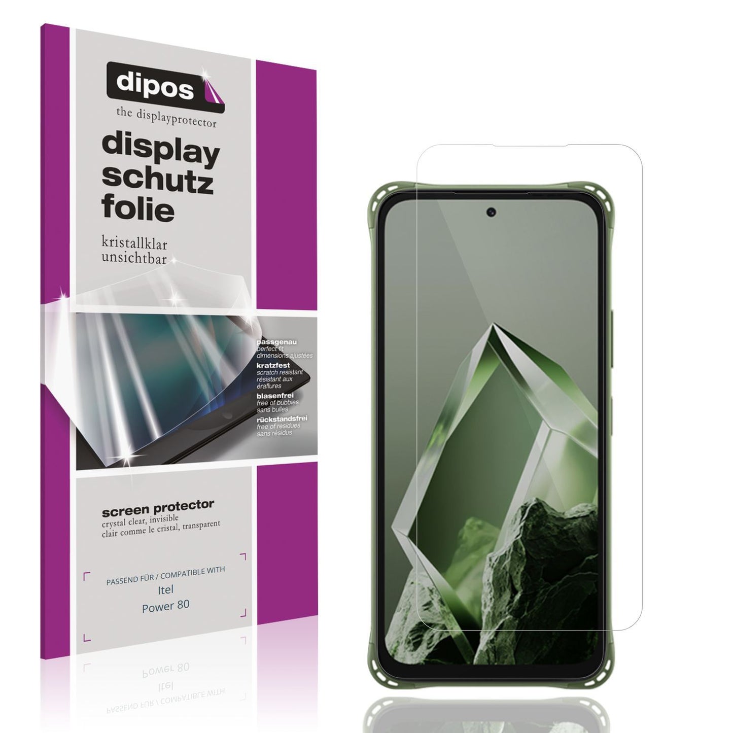 4x Schutzfolie klar für Itel Power 80 Display-Schu (1)