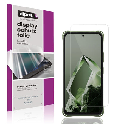 4x Schutzfolie klar für Itel Power 80 Display-Schu (1)