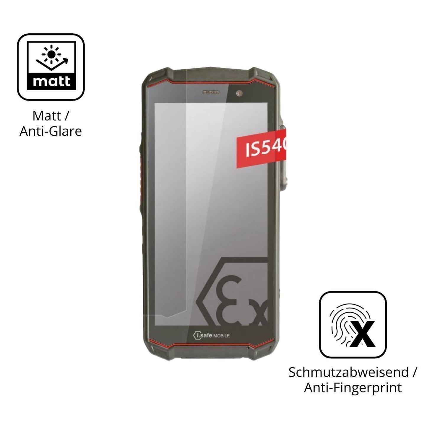4x Schutzfolie matt für i.safe MOBILE IS540.M1 Dis (5)